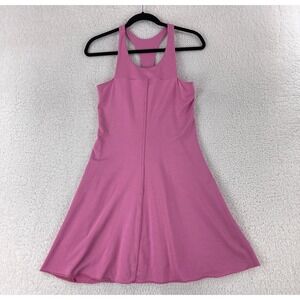 Aiko Pink Racerback Knit Mini Dress Womens Made in USA Sleeveless Size Medium